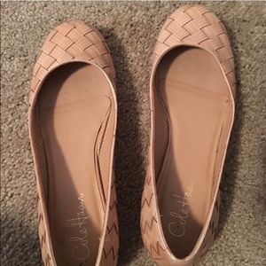 Cole Haan Giovanna woven ballet flats, nude